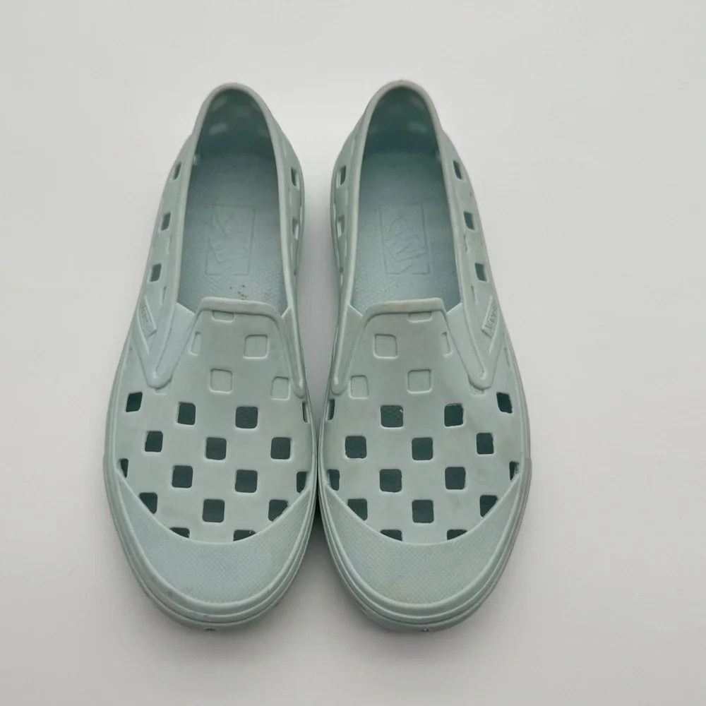 Vans Trek Slip-On Cool Blue Water Shoes Checkerboard Youth 4